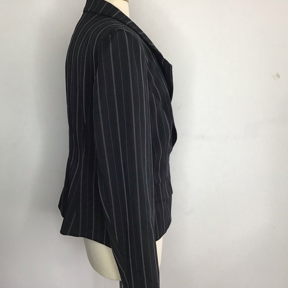 Studio 1940 black stretch one button blazers with blue and gray pinstripes XL - Picture 5 of 11